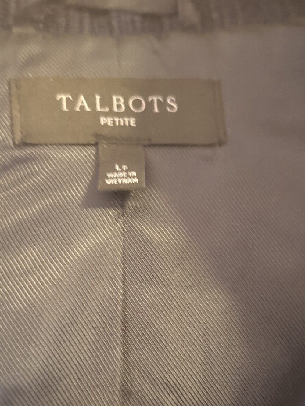 Talbots Navy Quilted Front Knit-Sleeve Puffer Jacket - Picture 2 of 5